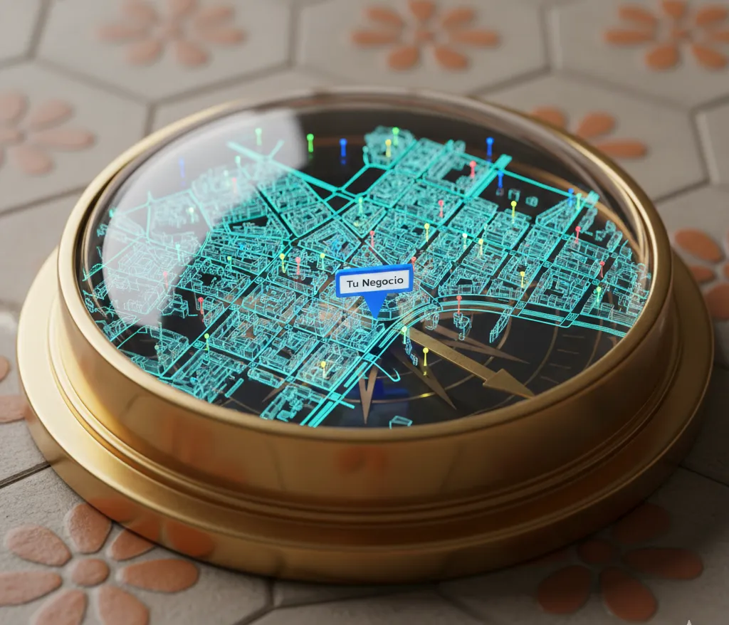 Mockup de un Perfil de Empresa de Google optimizado para posicionamiento Google Barcelona